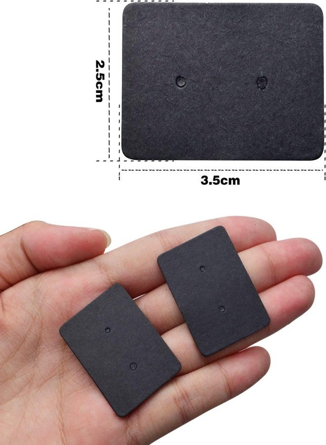 Zenomia Black Earring Display Tags Jewelry Package Hanging Cards, Small Blank Paper Ear Studs Price Label Tag Handmade Packing Accessories 100pcs (2.5 x 3.5cm) - Image 2